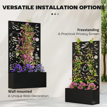 Stylish Plant Bed planter by HouseOfZazla, freestanding or wall-mounted panel with flowers on Tampa Home & Garden Store