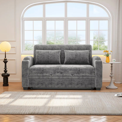 Pull Out Loveseat with Adjustable Backrest USB