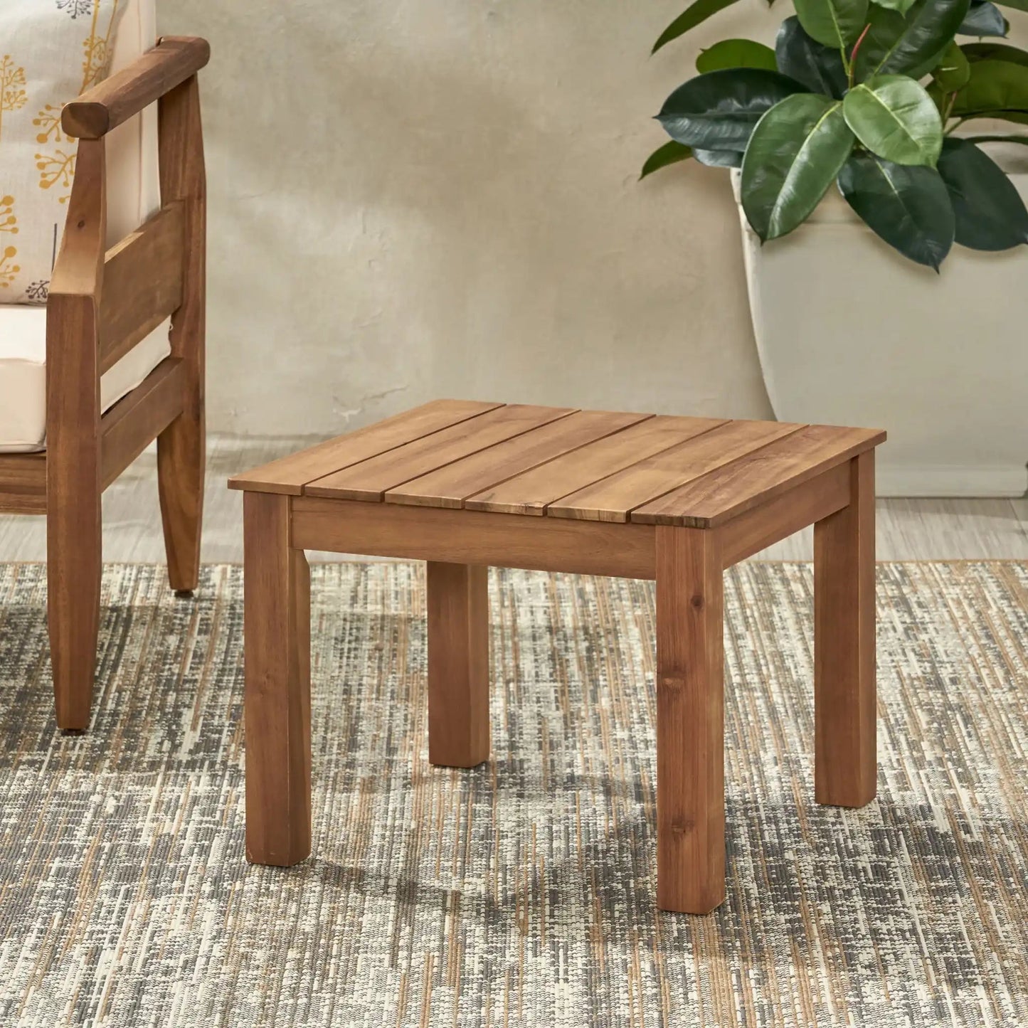 Halcyon Outdoor Side Table and Slat Design