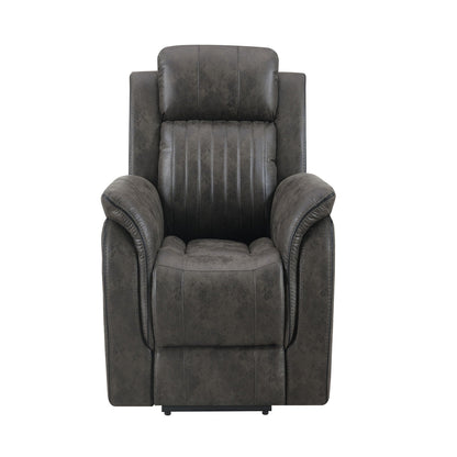 Steban Gray Durable Fabric Glider Recliner