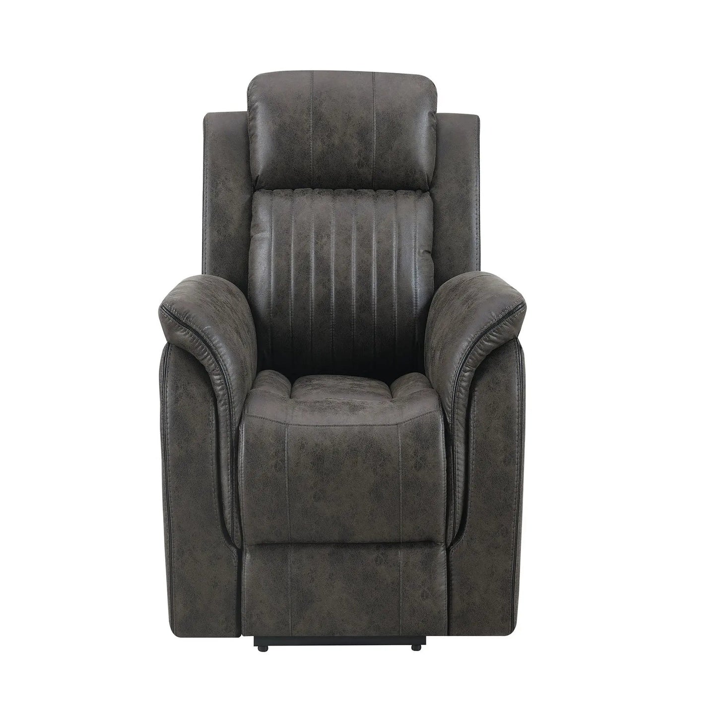 Steban Glider Recliner Gray, dark bonded-leather upholstery by Unique Piece Furniture on Tampa Home & Garden Store
