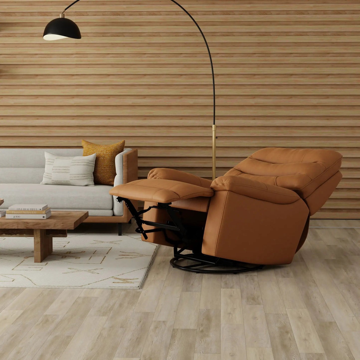 Oslo Antelope Swivel Glider Recliner Footrest