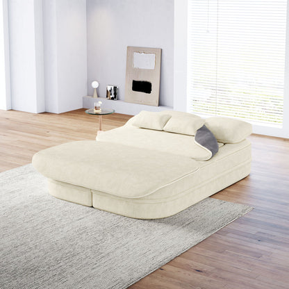 Foldable Sofa Bed with a Multi Functional Blanket