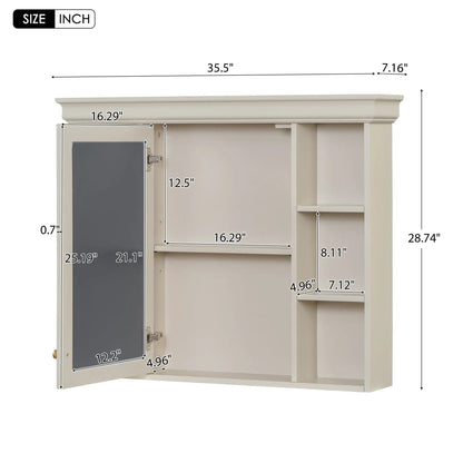 Wall Mounted Bathroom Storage Cabinet With Mirror