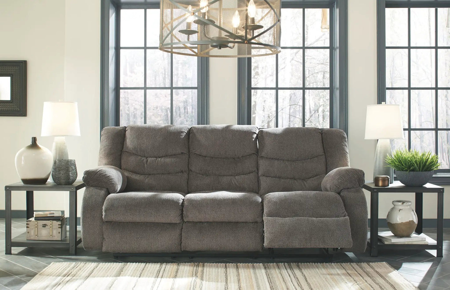 Tulen reclining sofa in gray fabric by Unique Piece Furniture on Tampa Home & Garden Store