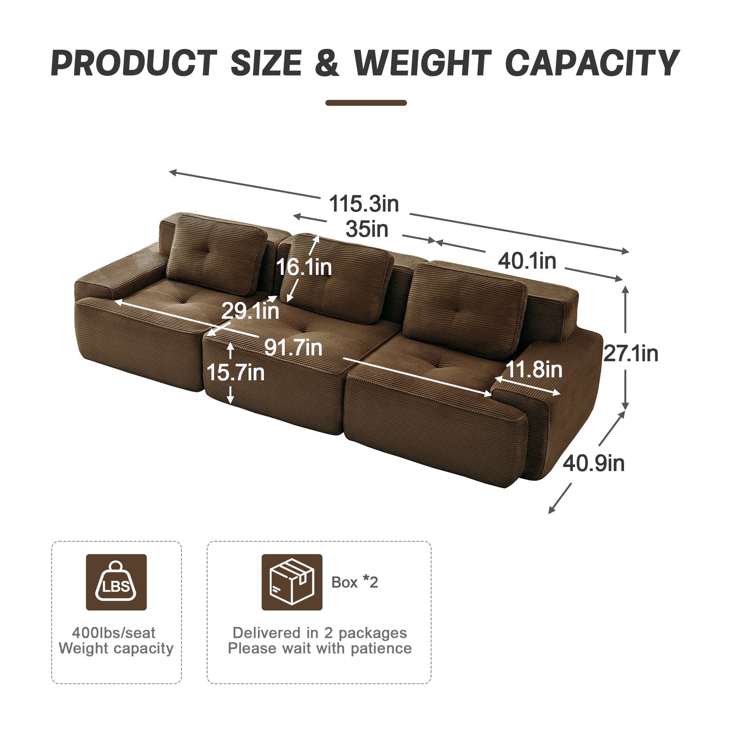Modern Modular Sofa and Deep Seat Sectional