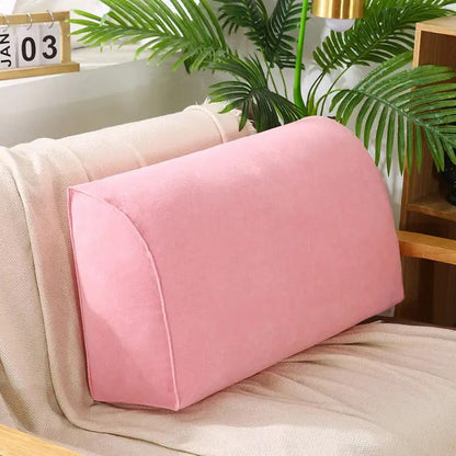 Removable washable pink sofa cushion backrest on beige couch FLIPSTYLEZLLC on Tampa Home & Garden Store