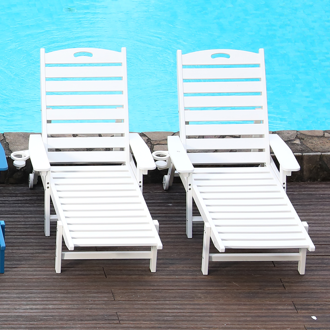 Durable HDPE Chaise Lounge Chair for Outdoor Use