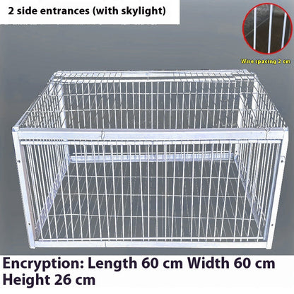 Pigeon Active Network Door Encrypted Return Cage, metal bird cage 60x60x26 cm with 2 side entrances on Tampa Home & Garden Store
