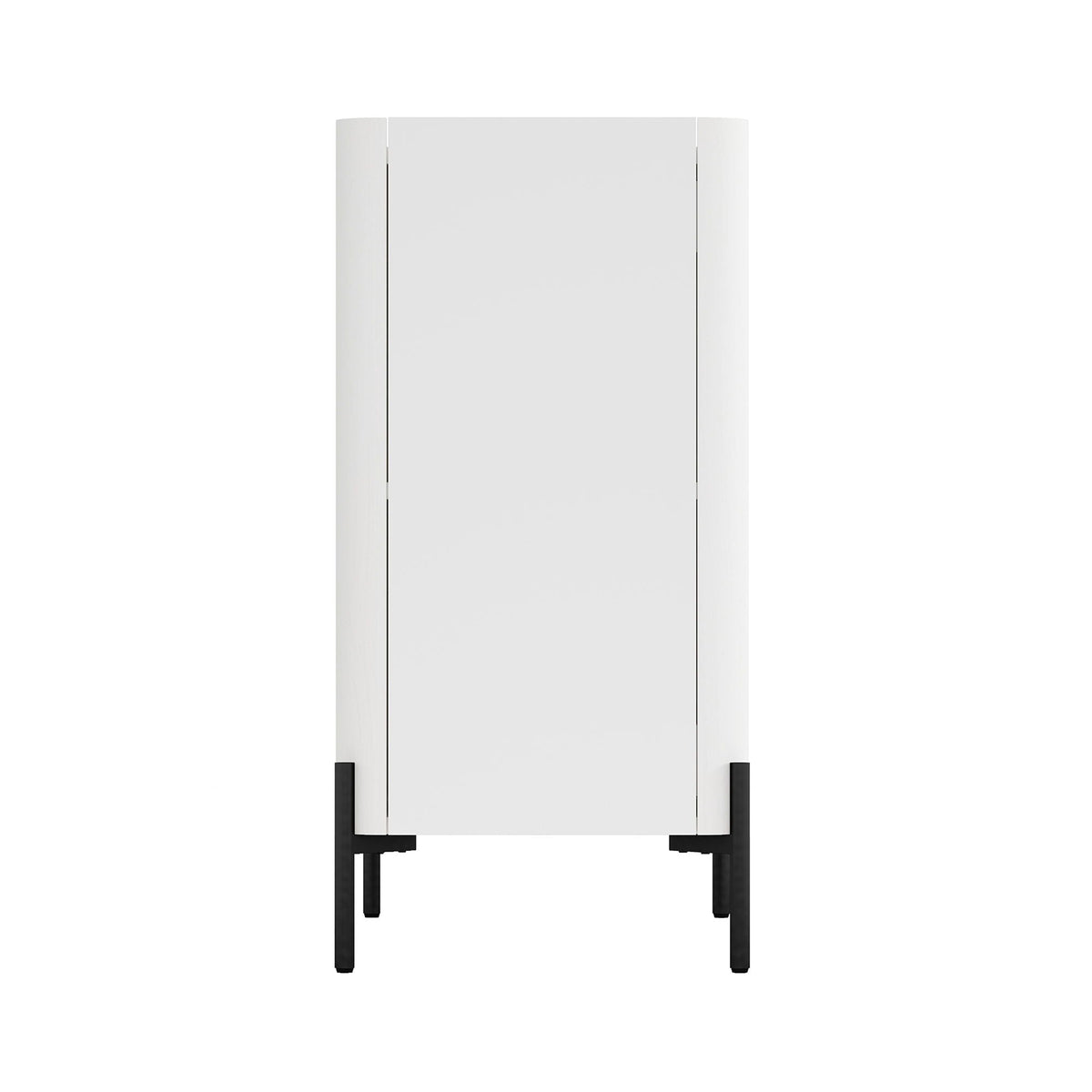 Abbey Accent Cabinet white with rounded edges and soft-close doors by HouseOfZazla on Tampa Home & Garden Store
