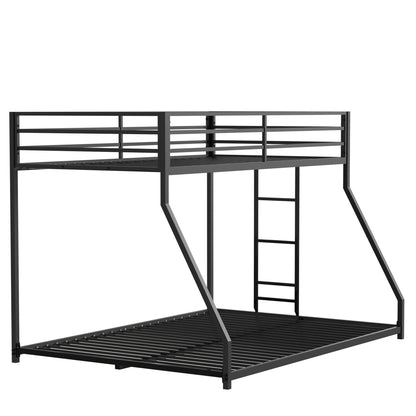 Adam bunk bed frame, black metal with guard rails and ladder, HouseOfZazla on Tampa Home & Garden Store
