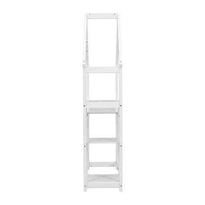 House-shaped Wooden writing Desk,Kids study Table,Bookshelf & Toy Storage,White - Tampa Home & Garden Store