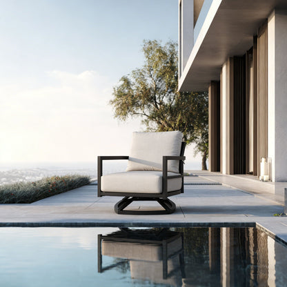 Premium Aluminum Outdoor Swivel Lounge Chair