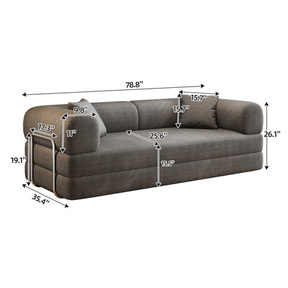 Premium Corduroy Sofa Bed and a Pillow Support