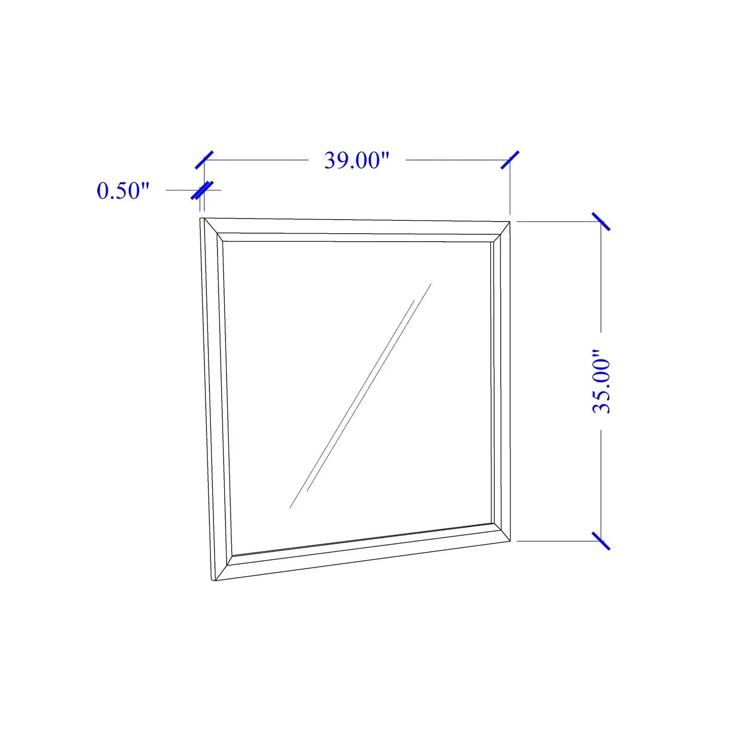 Mirage Mirror With Wood Trim for Dresser