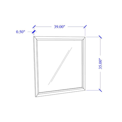 Mirage Mirror With Wood Trim for Dresser