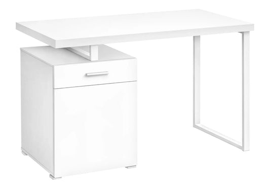 White computer desk with left storage drawers, contemporary office, Unique Piece Furniture on Tampa Home & Garden Store