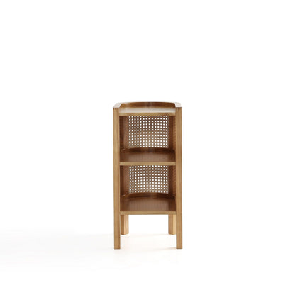 Modern Chic End Table with Two Shelves in light brown wood by HouseOfZazla on Tampa Home & Garden Store