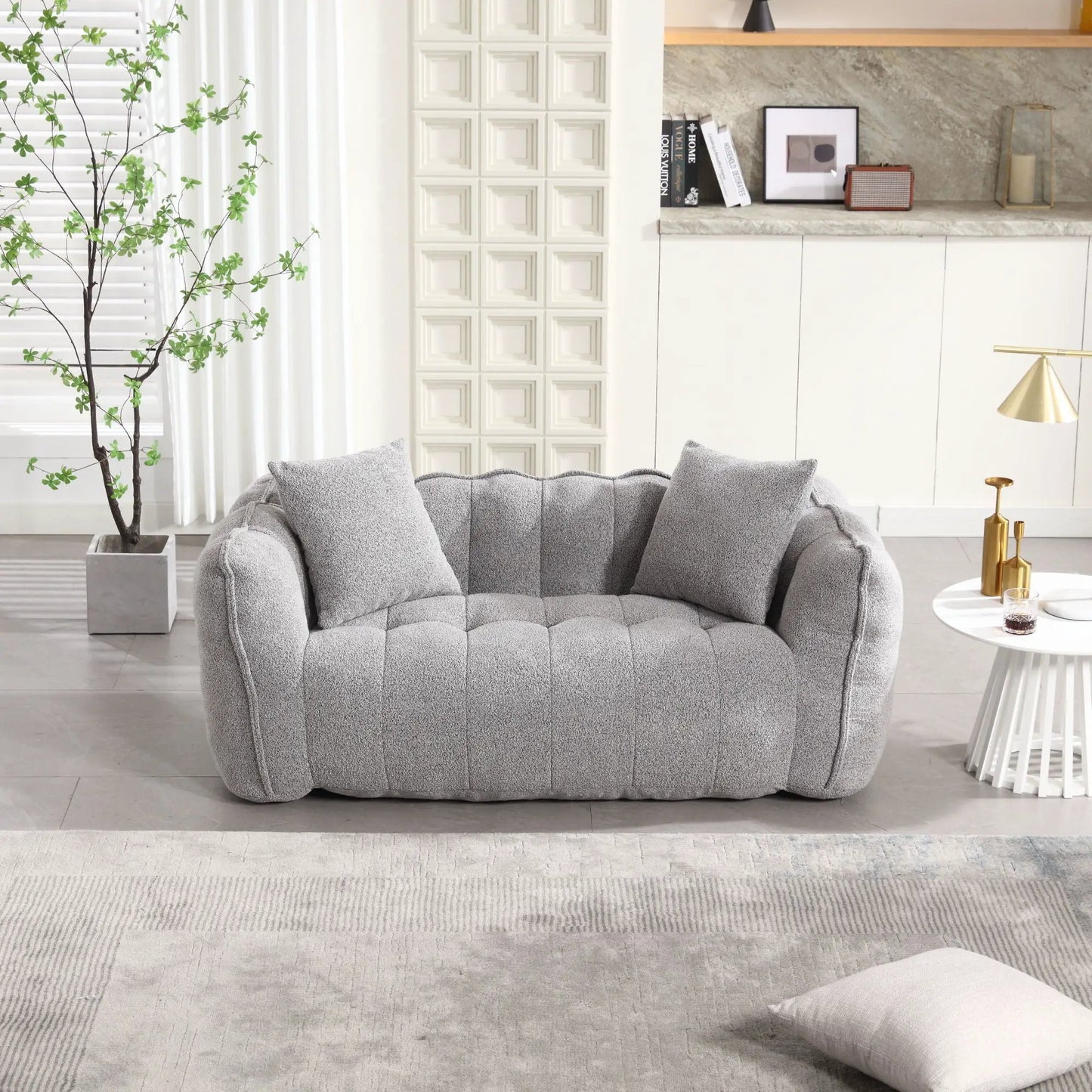 Cozy Beanbag Chair With Resilient Foam Core For 2