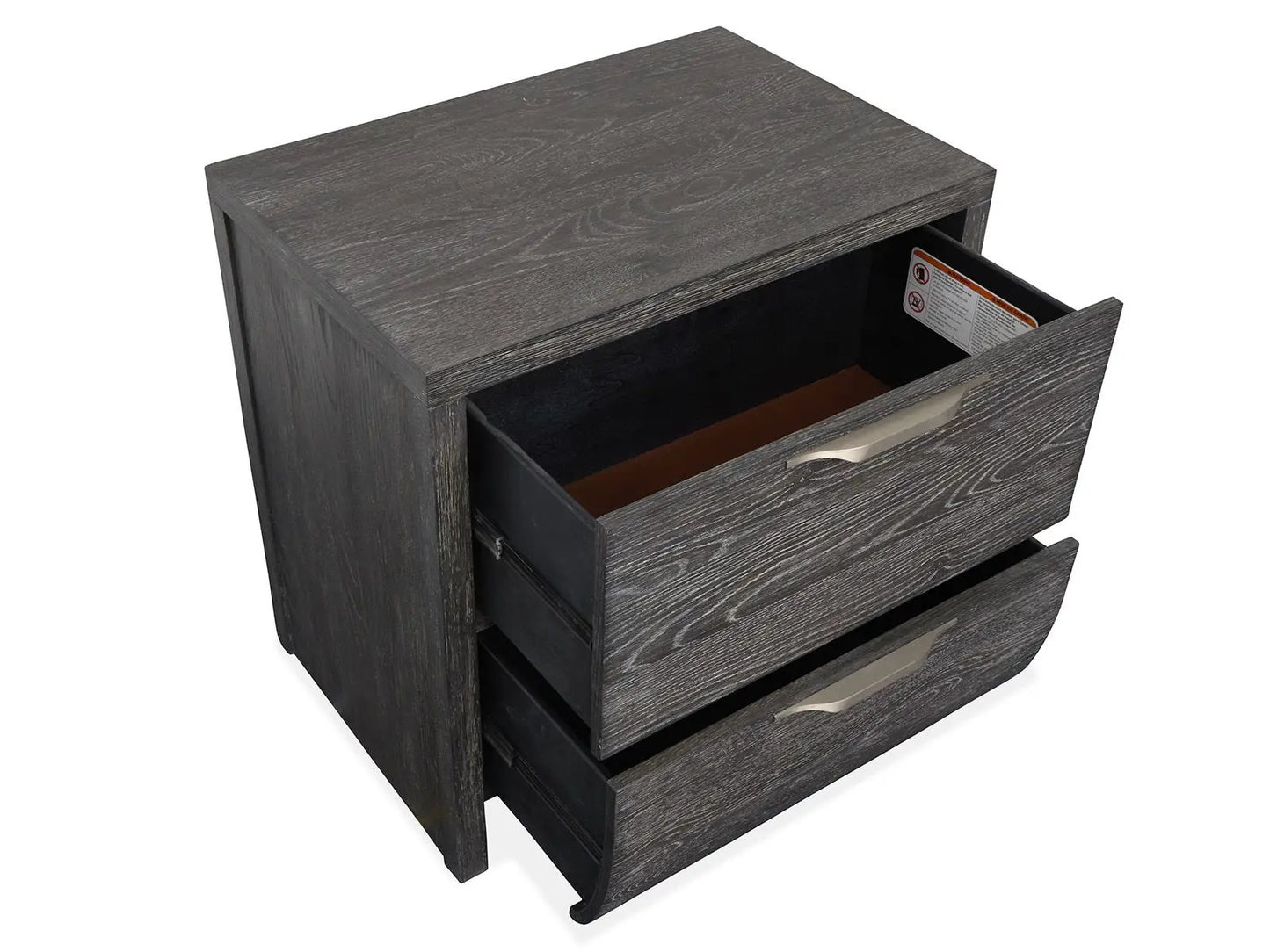 Kinsley Drawer Nightstand in Black Heron Finish
