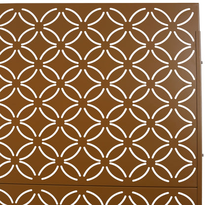Metal decorative privacy screen brown rust-resistant steel by HouseOfZazla Room Dividers on Tampa Home & Garden Store