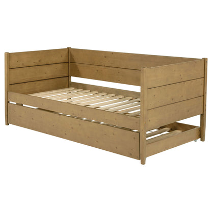 Stewart twin daybed with trundle in natural wood by HouseOfZazla on Tampa Home & Garden Store