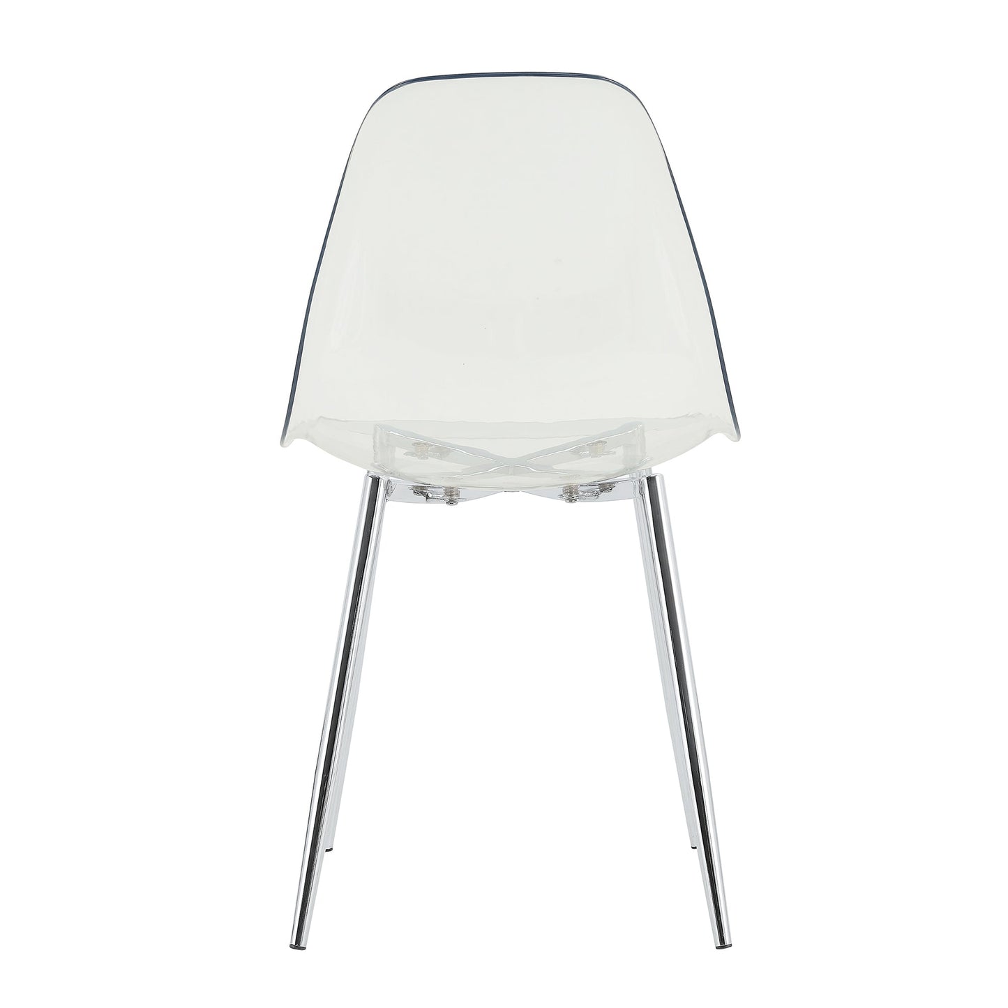 Modern Minimalist Transparent Dining Chair by HouseOfZazla, clear plastic with chrome legs on Tampa Home & Garden Store