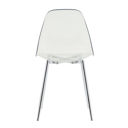 Modern Minimalist Transparent Dining Chair by HouseOfZazla, clear plastic with chrome legs on Tampa Home & Garden Store