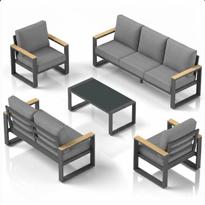Modern Outdoor Sofa Set with the Coffee Table