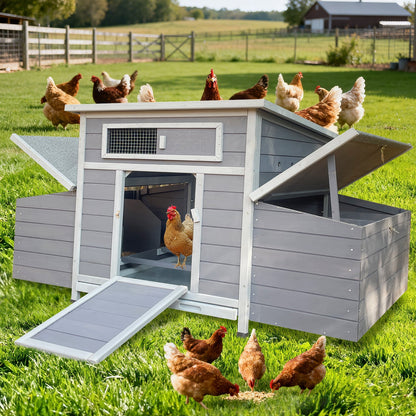 Large Wooden Outdoor Hen House and Nesting Box