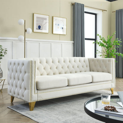 Upholstered Chesterfield Sofa for Living Room