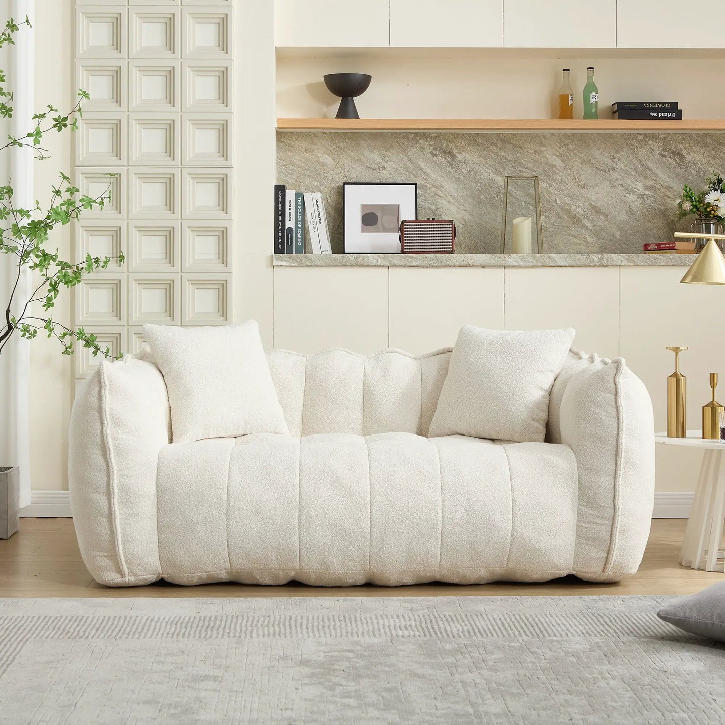 Cozy Beanbag Chair With Resilient Foam Core For 2
