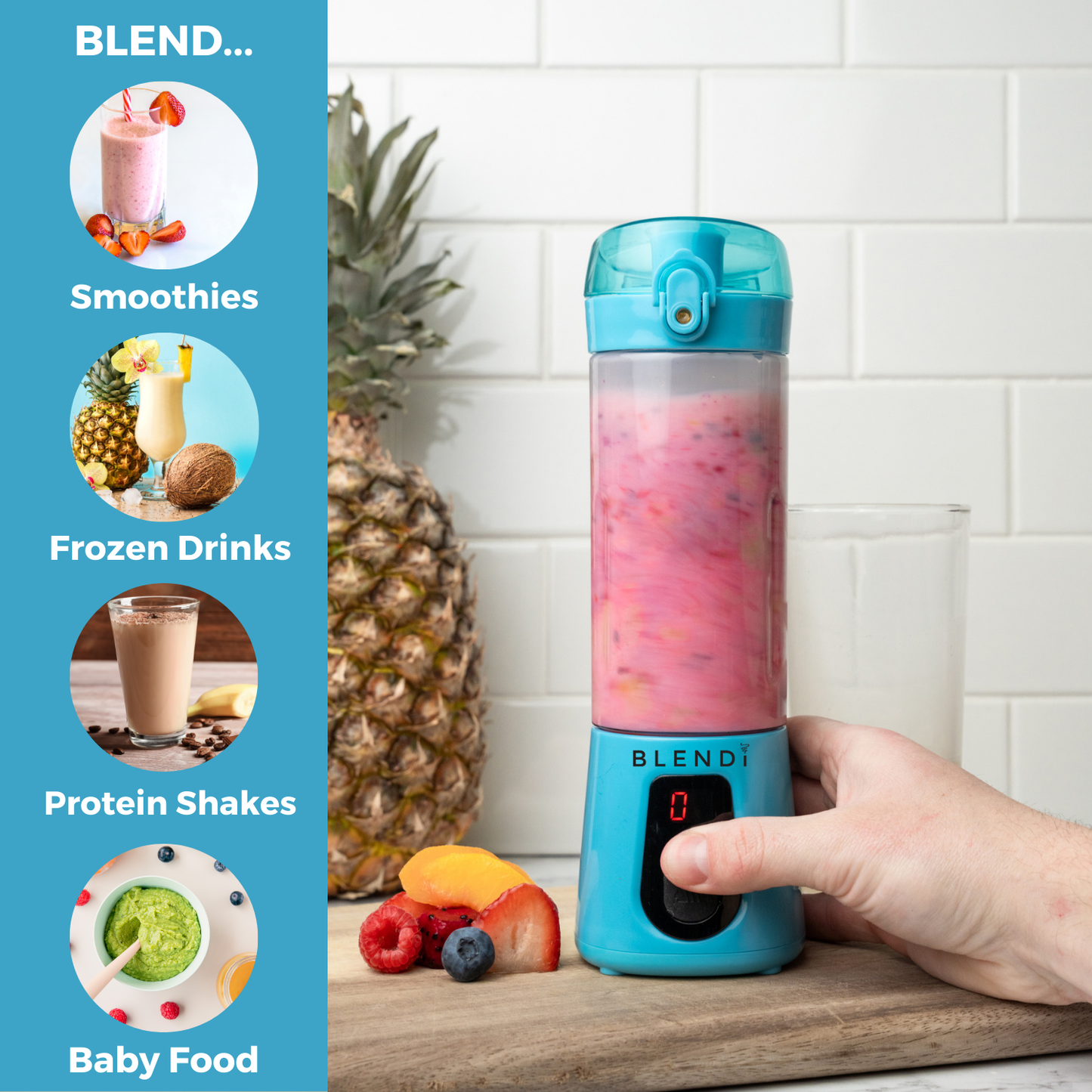 Batidora portátil Pro+ para picar hielo (500 ml)