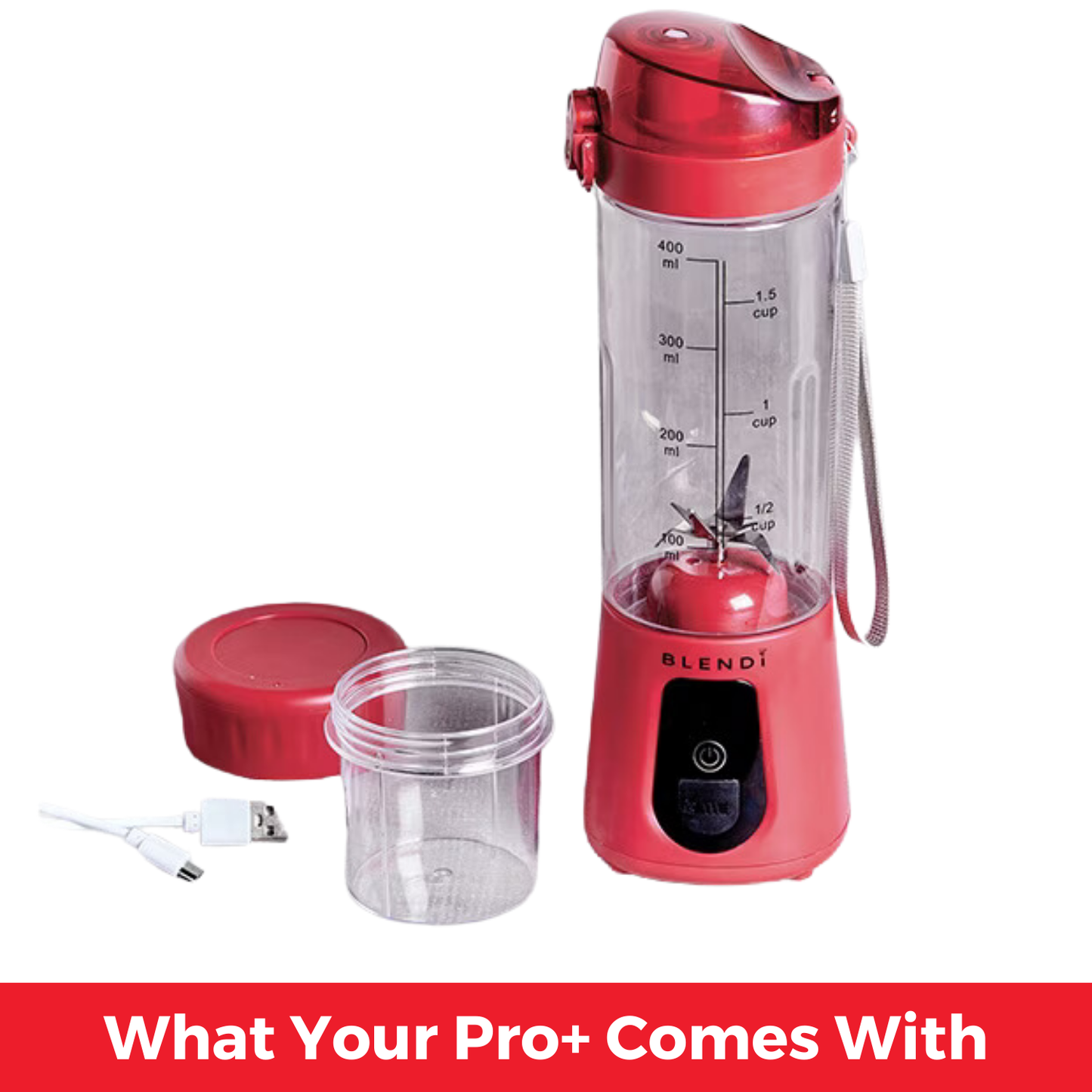 Batidora portátil Pro+ para picar hielo (500 ml)