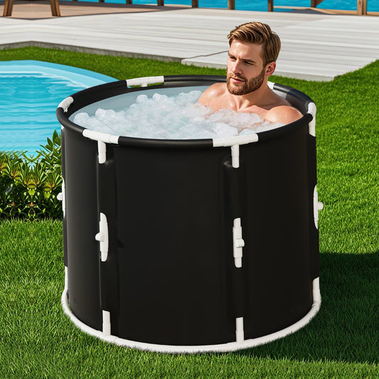 66 Gal Foldable Ice Bath Tub with Lid for Adult - Tampa Home & Garden Store