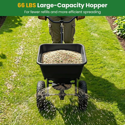 Walk-Behind Broadcast Spreader 66 Lb Capacity