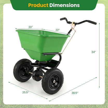 Walk-Behind Broadcast Spreader 66 Lb Capacity