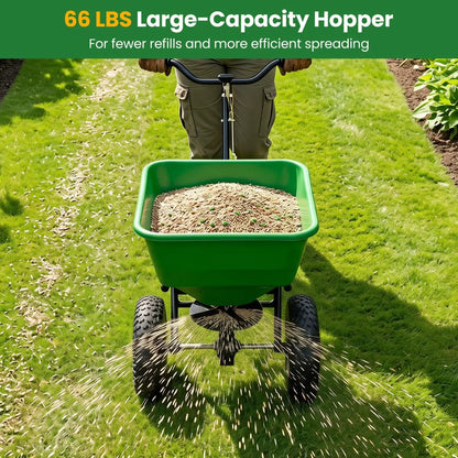 Walk-Behind Broadcast Spreader 66 Lb Capacity