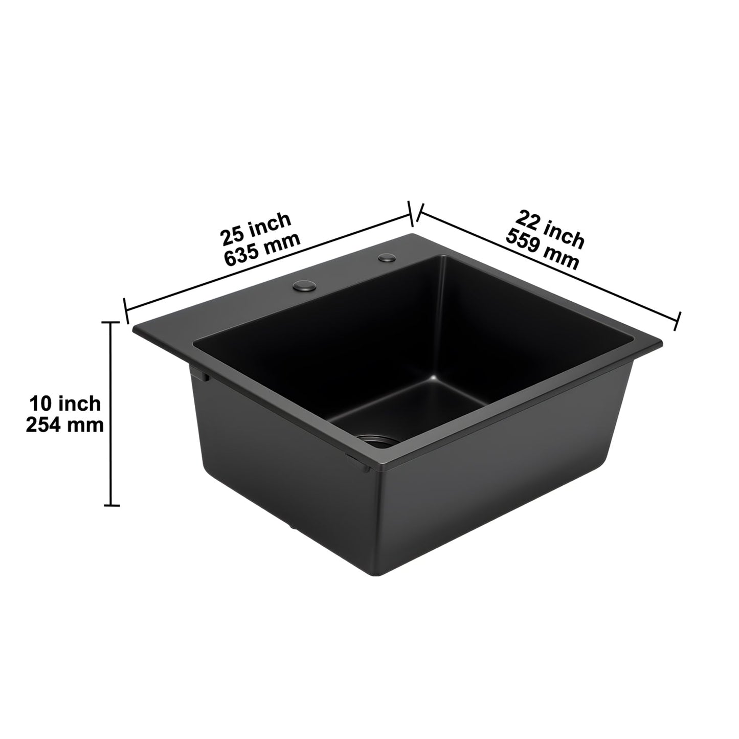 25 inch granite top mount single-bowl kitchen sink for RV bar by HouseOfZazla on Tampa Home & Garden Store
