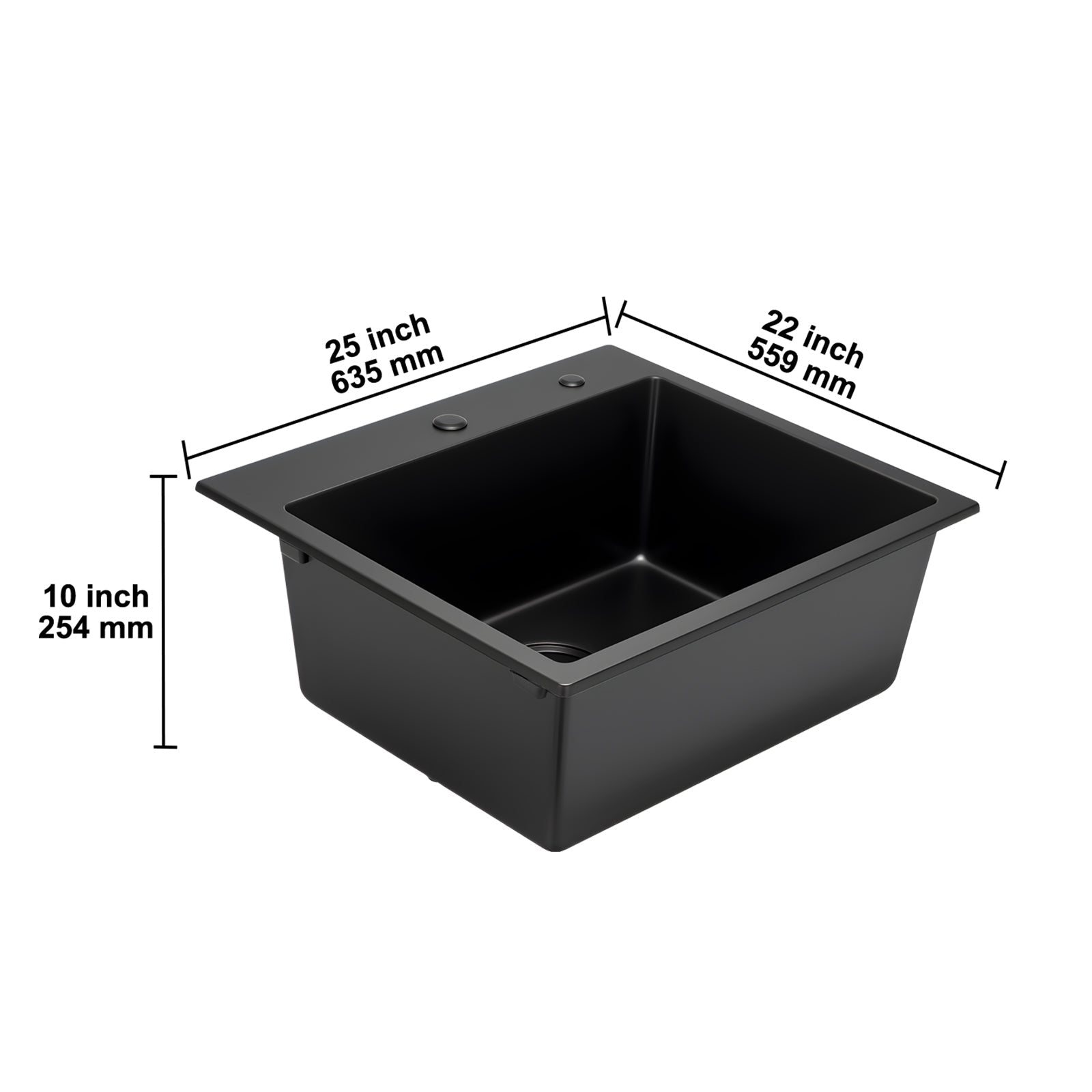 25 inch granite top mount single-bowl kitchen sink for RV bar by HouseOfZazla on Tampa Home & Garden Store