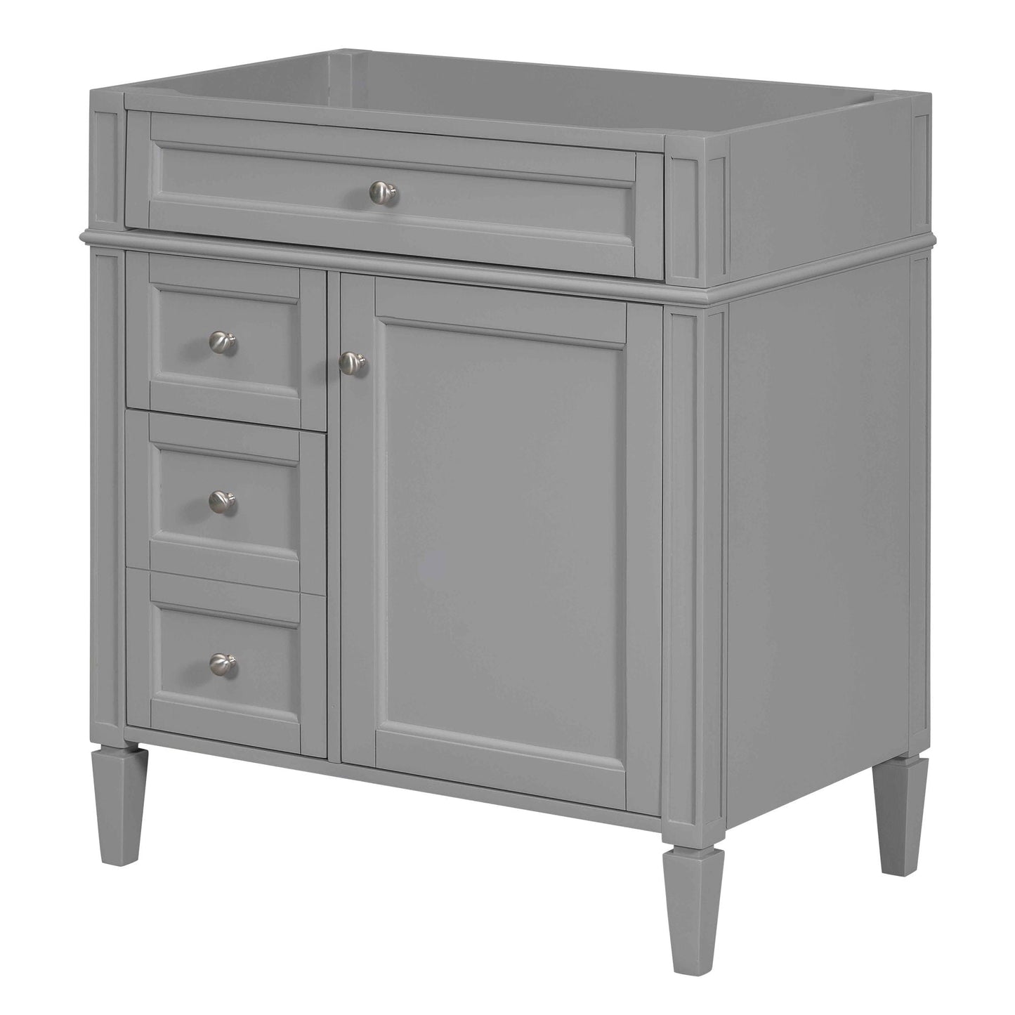 Solid Wood Bathroom Vanity and Two Drawers