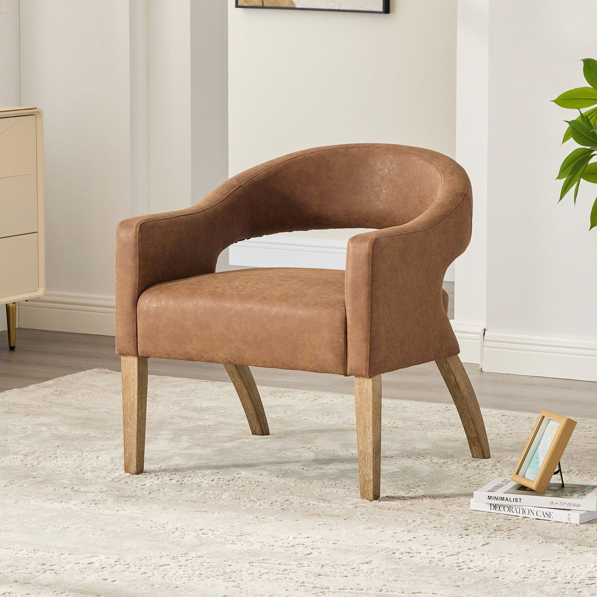 Mid Century and Modern Open Back Armchair