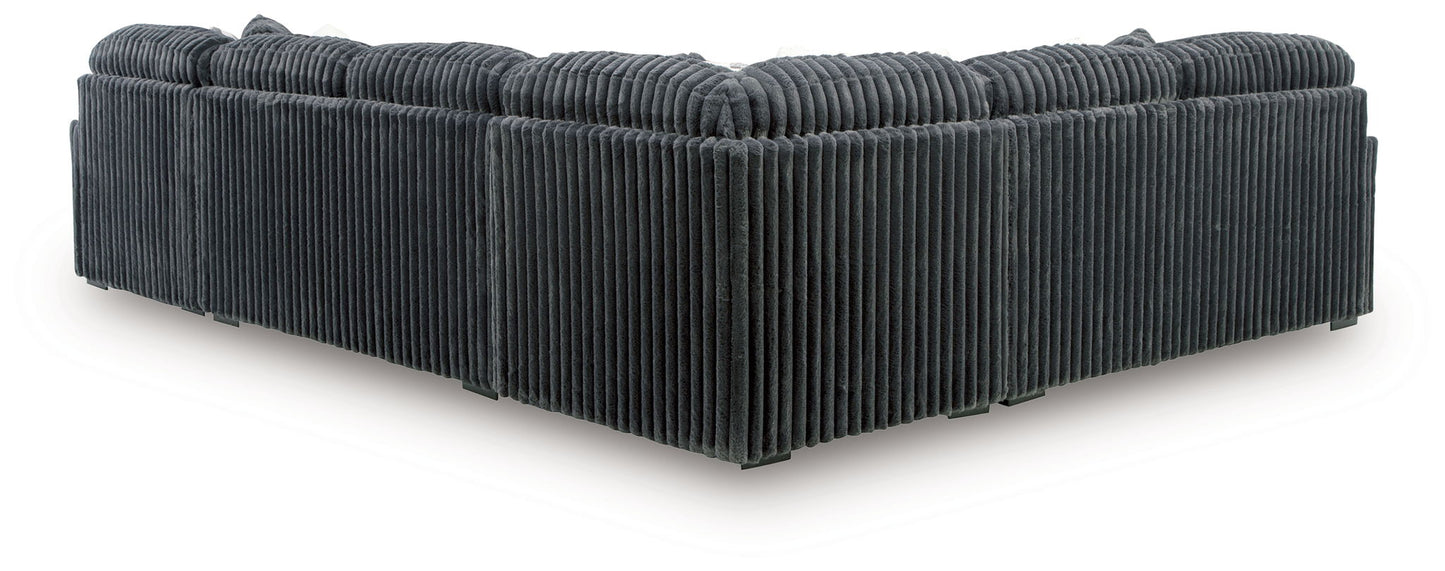 Midnight Madness Sectional and Jumbo Corduroy