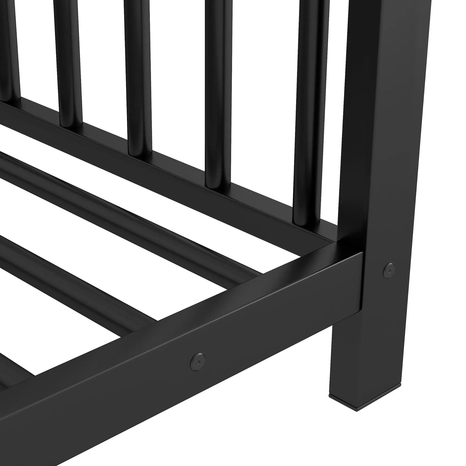Black metal canopy bed frame with durable construction by Unique Piece Furniture on Tampa Home & Garden Store