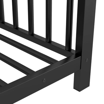 Black metal canopy bed frame with durable construction by Unique Piece Furniture on Tampa Home & Garden Store