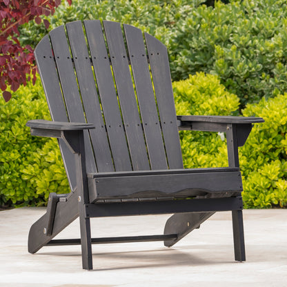 Malibu Adirondack Chair dark charcoal gray wood outdoor furniture HouseOfZazla on Tampa Home & Garden Store