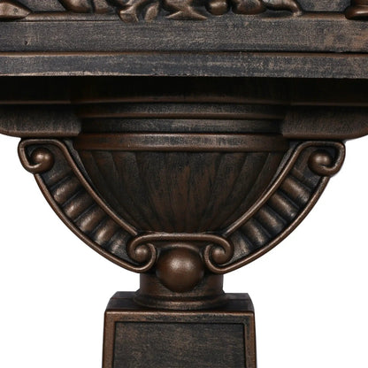 Cast aluminum mailbox post in bronze finish with decorative scrollwork and urn base on Tampa Home & Garden Store
