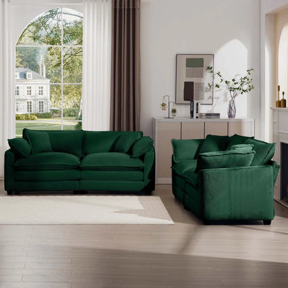 Elegant Sectional Sofa Set with Deep Seats