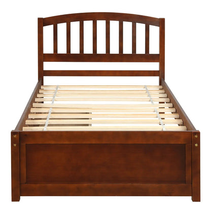 Wood Platform Storage Bed With Two Drawers