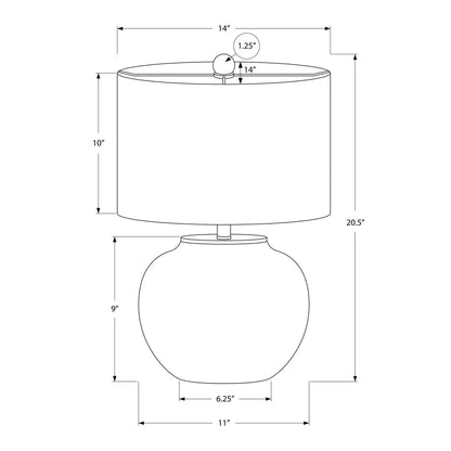 Table lamp ceramic cream by Unique Piece Furniture with drum shade on Tampa Home & Garden Store